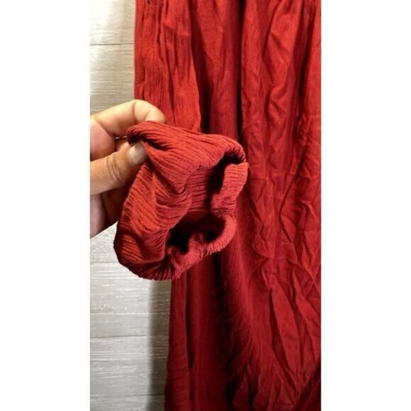 Time and Tru Women's Embroidered Trim Cold Shoulder Hi-lo  Dress‎ - Picture 7 of 7